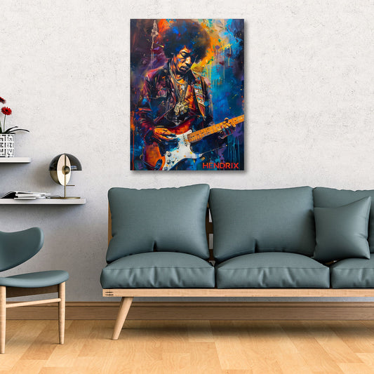 Hendrix colorato di sicuro impatto estetico quadro