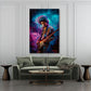 Jimi Hendrix leggenda rock colorato dai toni caldi quadro
