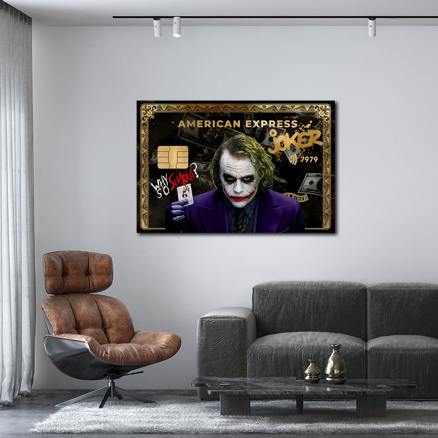 Joker carta american success denaro Pop Art quadro