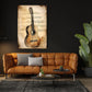 Chitarra classica con spartito musicale quadro
