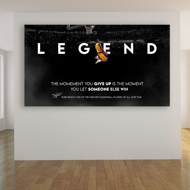 Kobe citazione motivazionale basket leggenda nera quadro