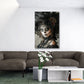 La Catrina ritratto donna con piume stile gotico quadro