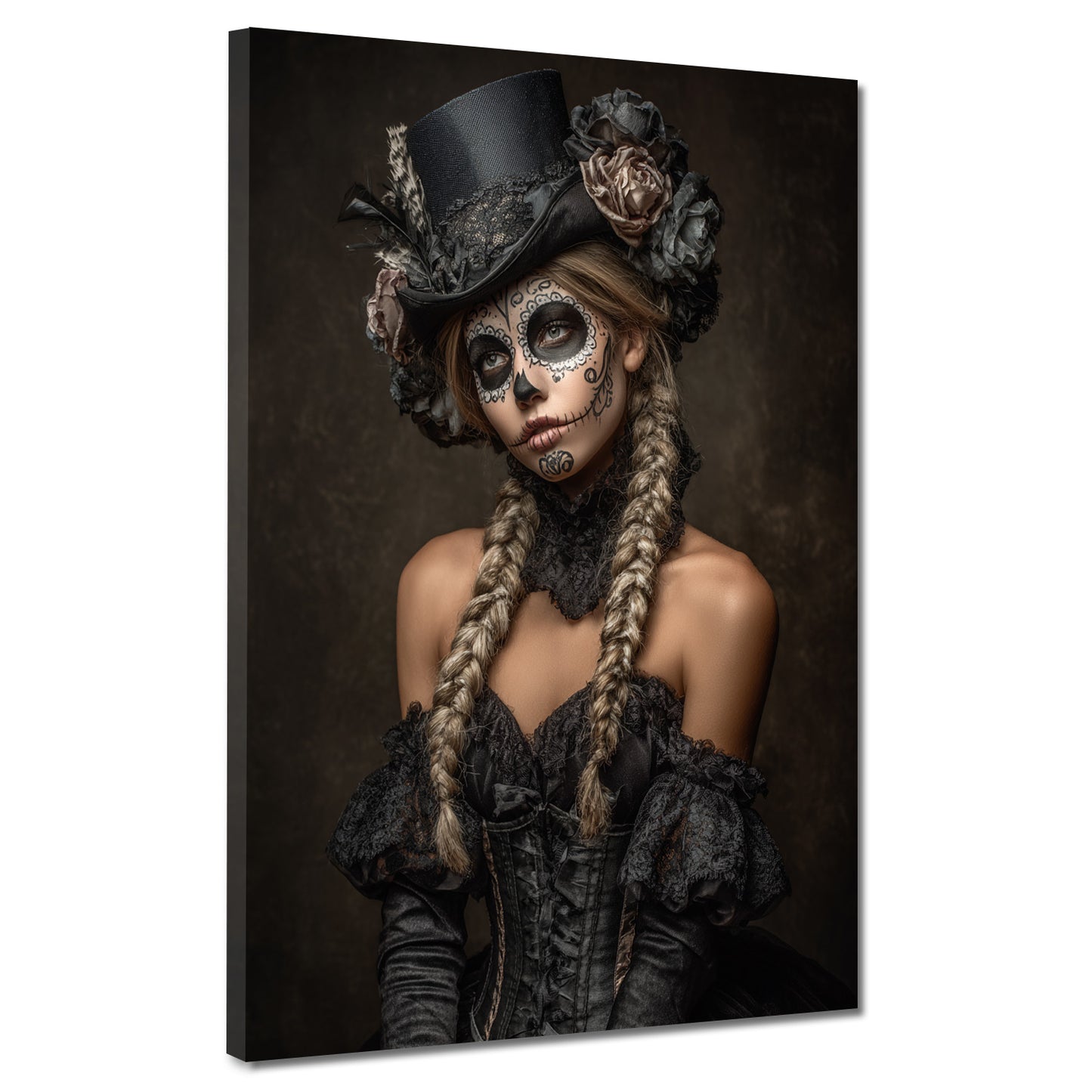 La Catrina ritratto elegante donna stile gotico quadro