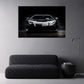 Lamborghini Aventador auto di lusso design frontale nero bianco quadro