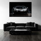 Lamborghini Aventador auto di lusso design frontale nero bianco quadro