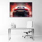 Lamborghini Huracan vista posteriore fiamme fumo supercar quadro