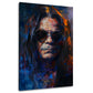 Leggenda del rock Ozzy con capelli lunghi e occhiali quadro