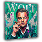 Leo Wolf ritratto in verde Pop Art Street Art Graffiti quadro
