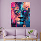 Leone arte pop colori vivaci street art quadro
