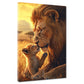 Leone e piccolo amore paterno quadro