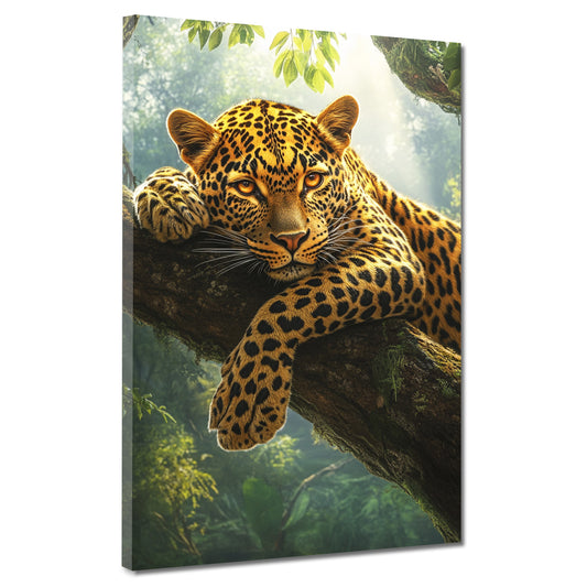 Leopardo giungla animale selvaggio natura quadro