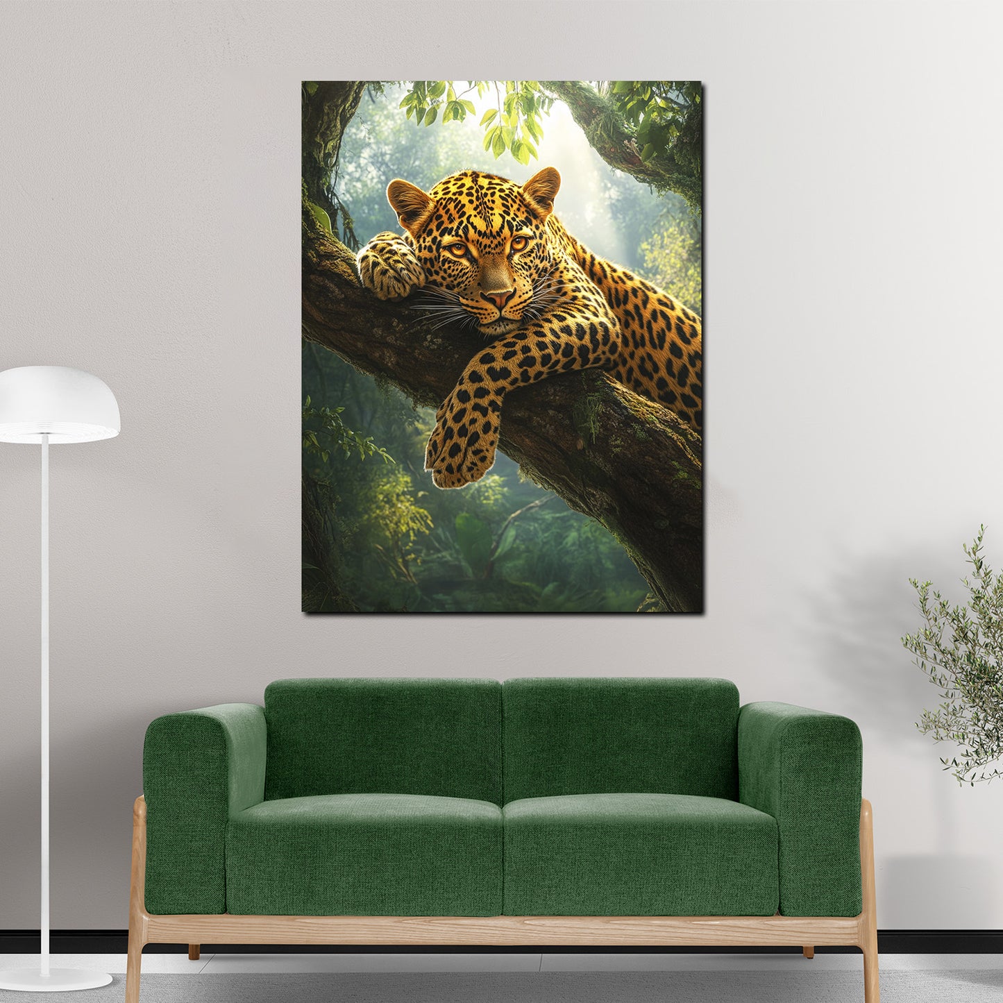 Leopardo giungla animale selvaggio natura quadro