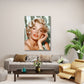 Marilyn diva Hollywood ritratto glamour con gioielli quadro