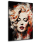 Marilyn ritratto astratto moderno arte rosso quadro