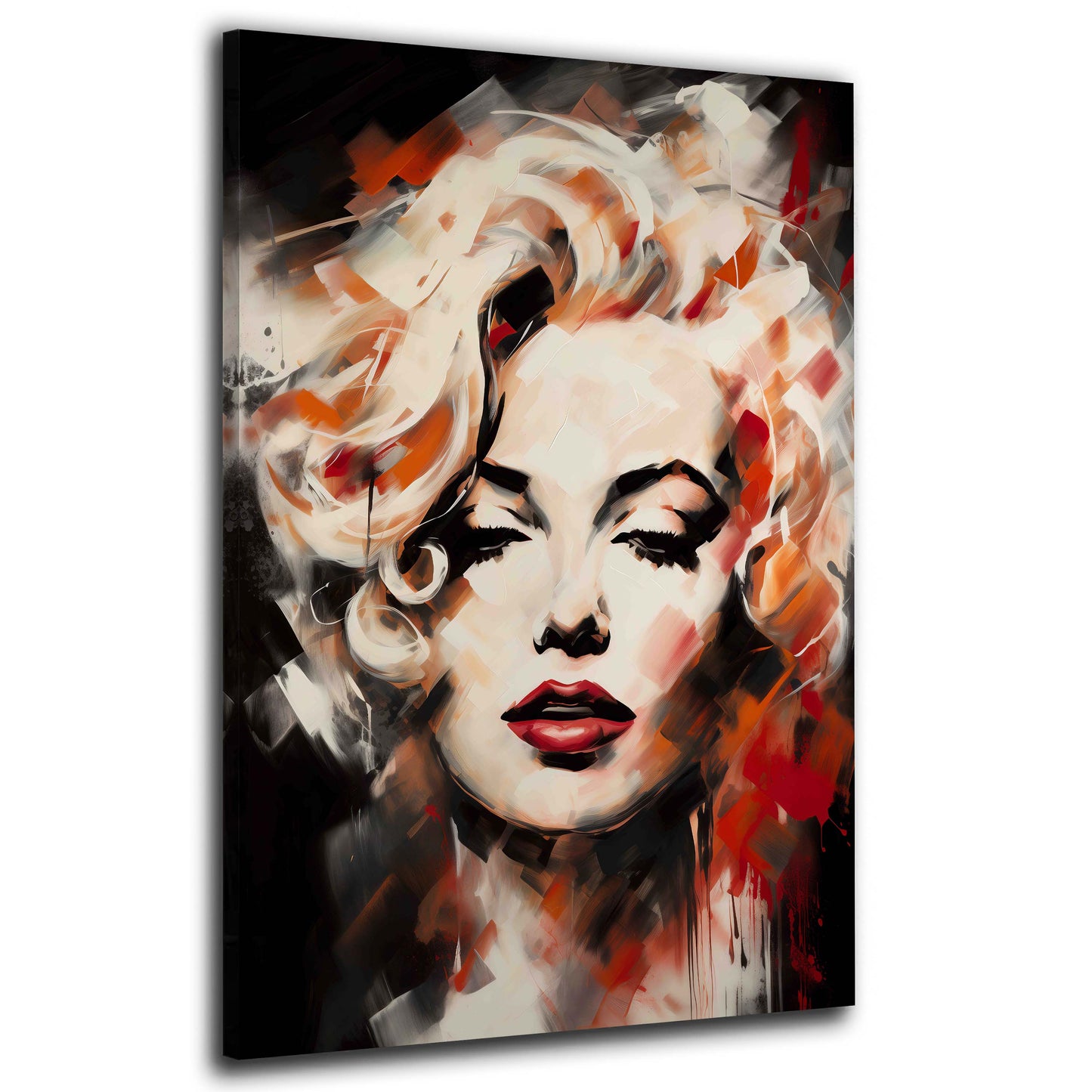 Marilyn ritratto astratto moderno arte rosso quadro