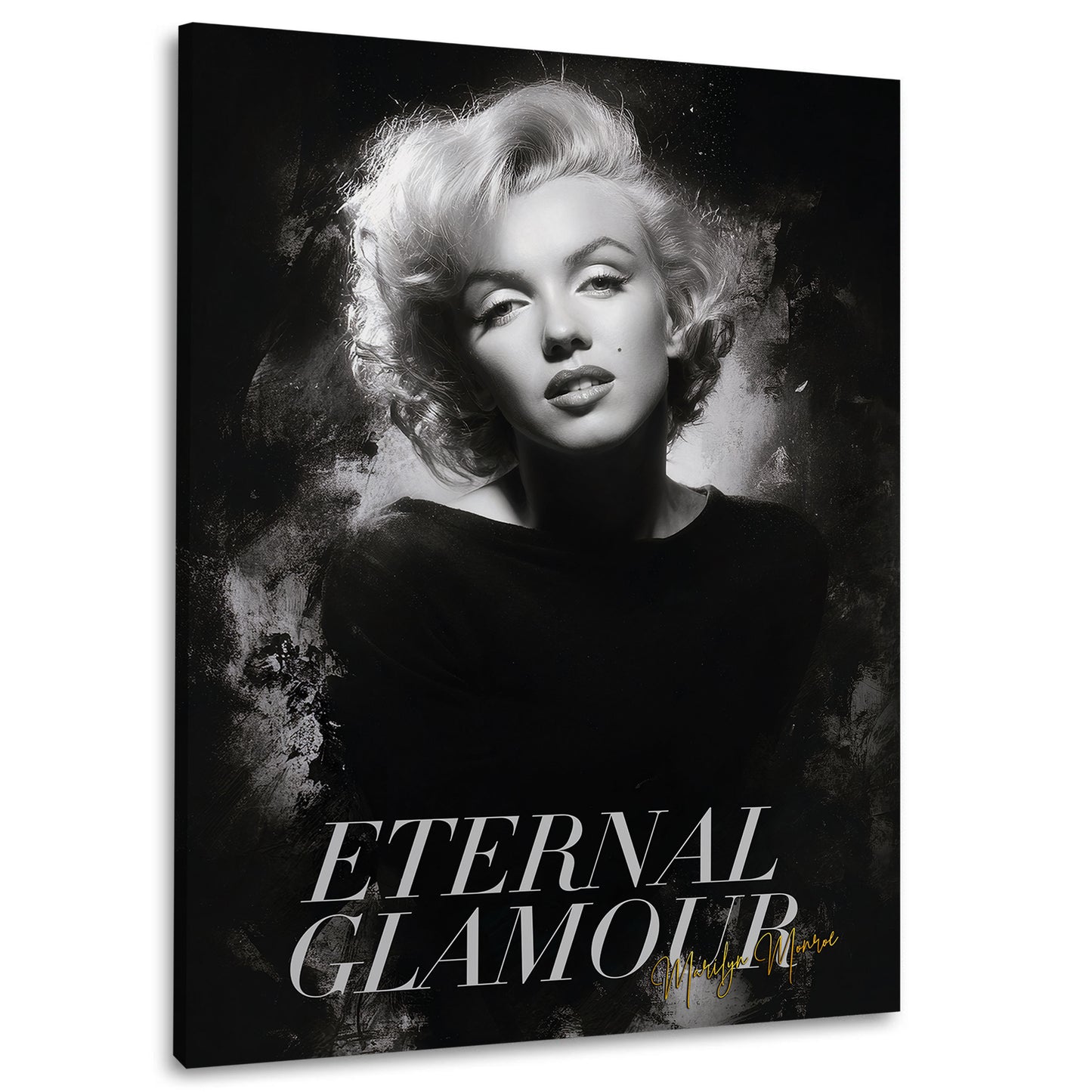 Marilyn ritratto bianco e nero eleganza icona quadro