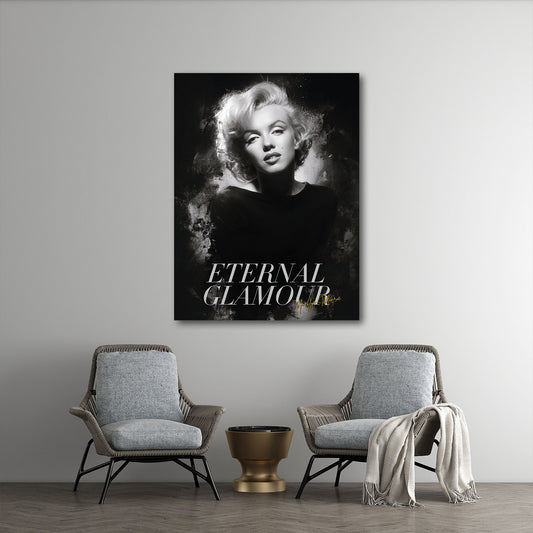 Marilyn ritratto bianco e nero eleganza icona quadro
