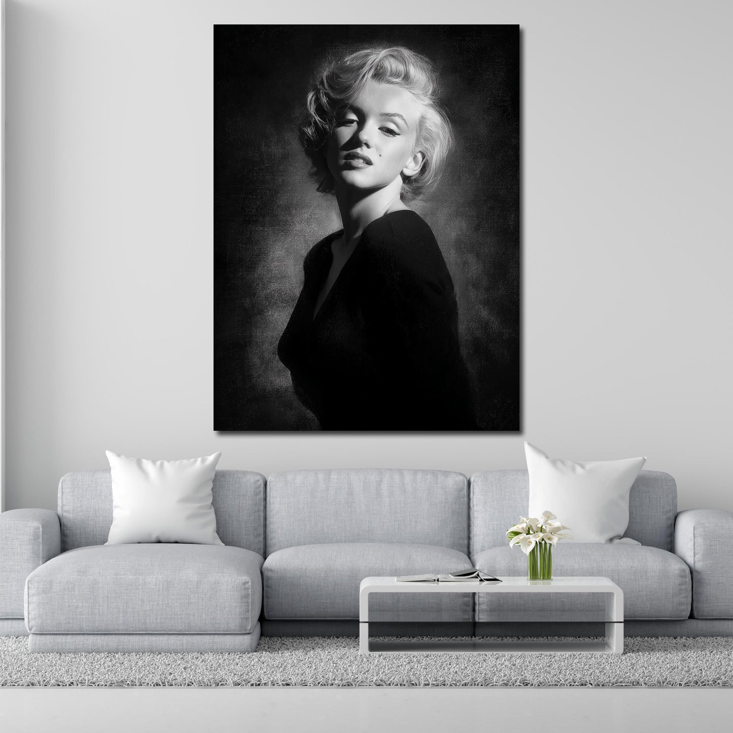 Marilyn ritratto vintage in bianco e nero quadro