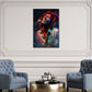 Marley cantante reggae microfono ritratto dreadlocks luce palco quadro