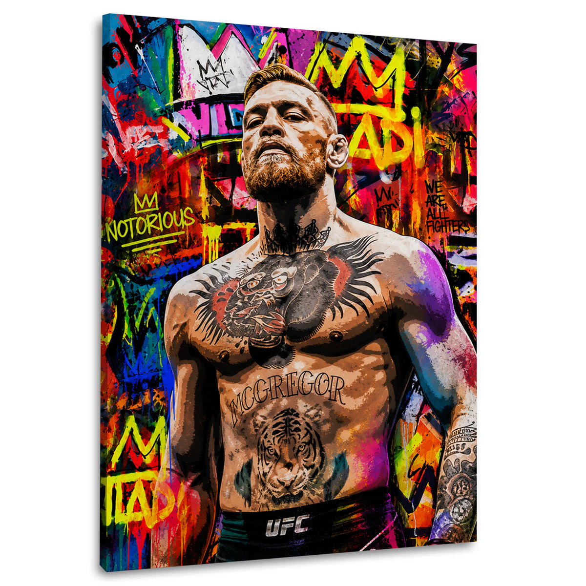 McGregor lottatore MMA in stile Graffiti Pop Art quadro