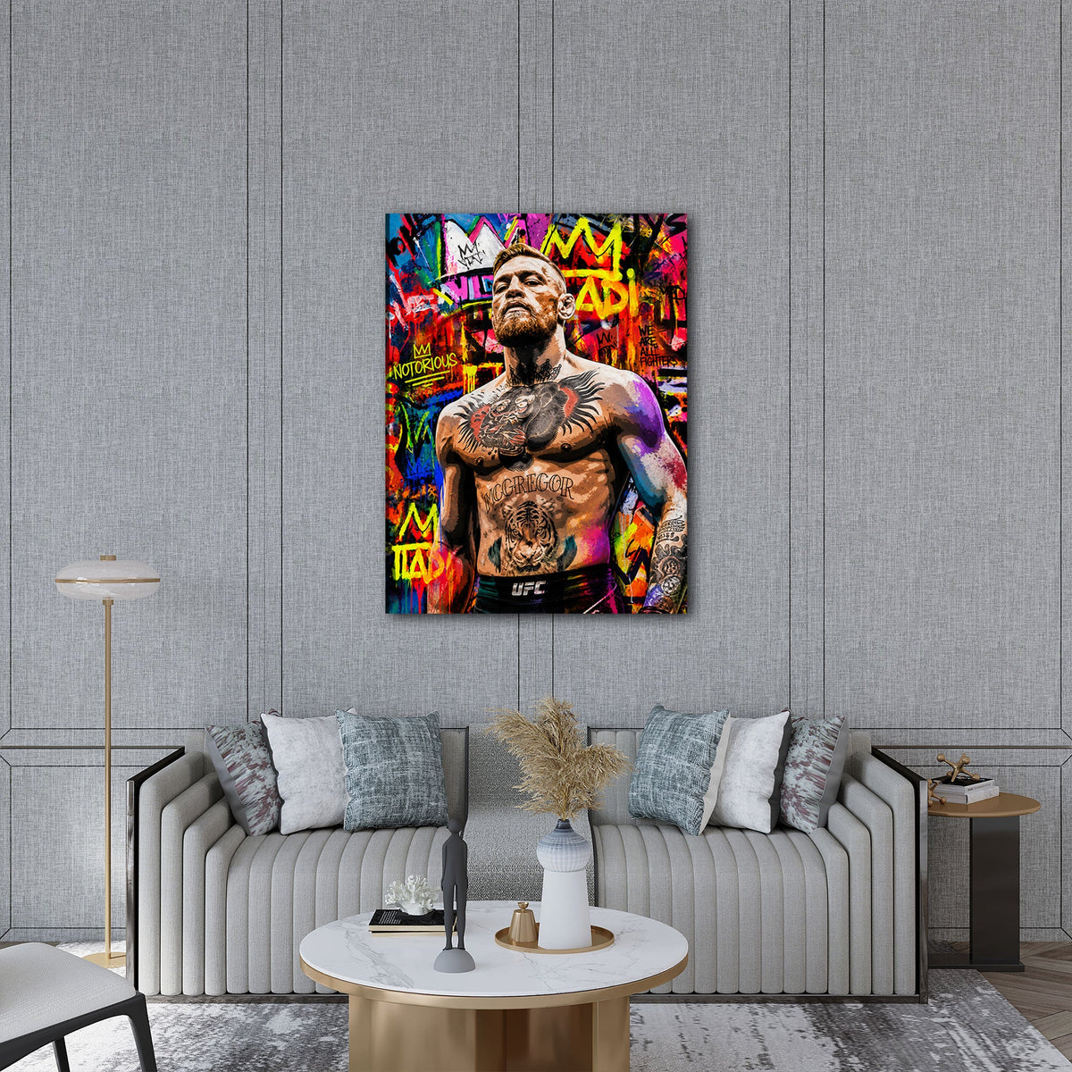McGregor lottatore MMA in stile Graffiti Pop Art quadro