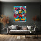 Topo con scritta Like a Boss in stile graffiti colorato quadro