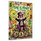 Milionario con cilindro sui sacchi di soldi Time is Money quadro