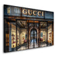 Moda boutique di lusso per vetrina di borse quadro