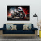 Moto sportiva e velocità dinamico in stile Pop Art quadro