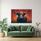 Mucca pastello espressiva in stile contemporaneo quadro