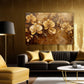 Orchidee dorate astratte con effetto visivo unico quadro