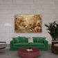 Orchidee dorate eleganti con effetto visivo unico quadro