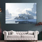 Orsi polari artico neve famiglia quadro
