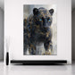 Pantera nera con accenti dorati quadro - Mockup 2