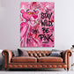 Pantera Rosa Stay Wild Pop Art Graffiti colorato quadro