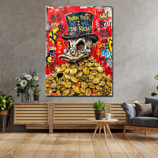 Quadro papero sulle monete d'oro Pop Art in ufficio