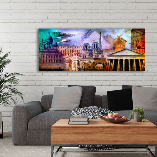 Parigi Pop Art torre eiffel monumenti famosi architettura quadro