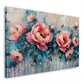 Peonie rosa con delicate sfumature turchesi quadro