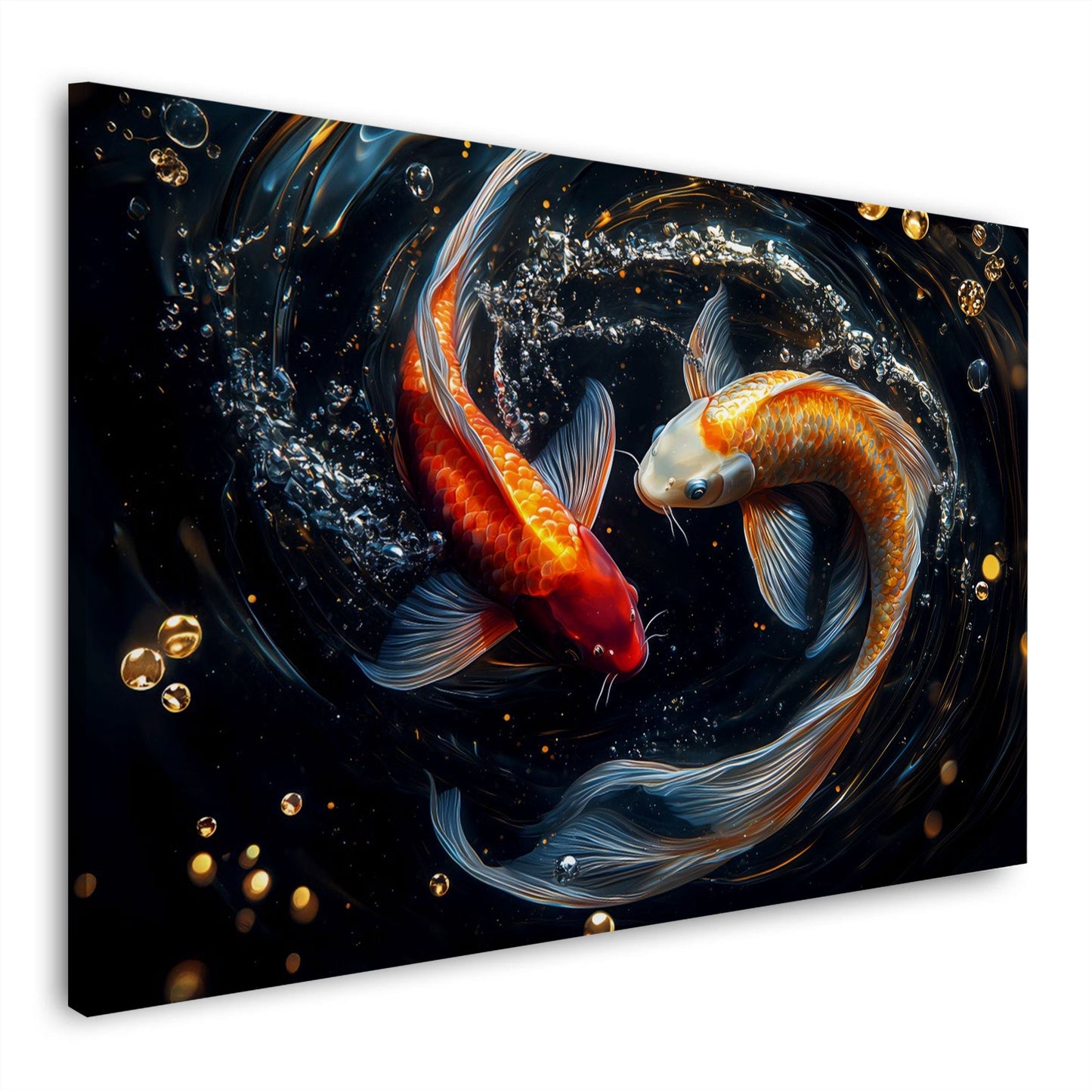 Pesce koi astratto dai colori decisi e brillanti quadro
