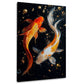 Pesce koi oro nero dai colori decisi e brillanti quadro