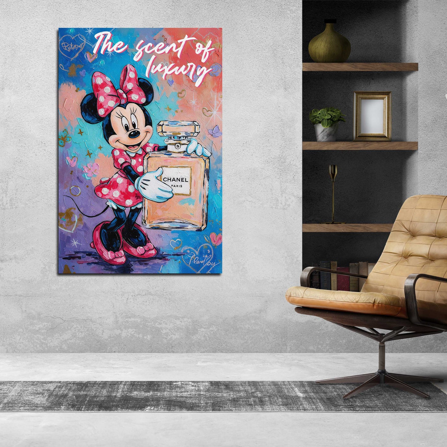 Pop art Topolina Scent of Luxury lusso quadro