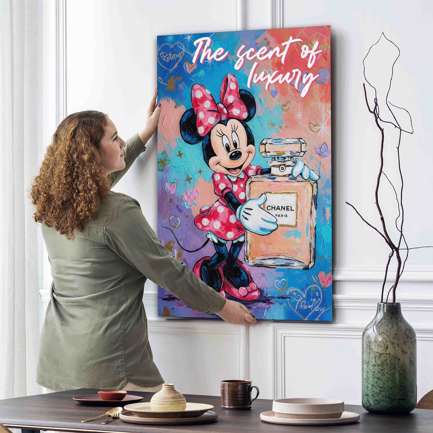 Pop art Topolina Scent of Luxury lusso quadro