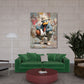 Pop art anatra con cappello basket stile street art quadro