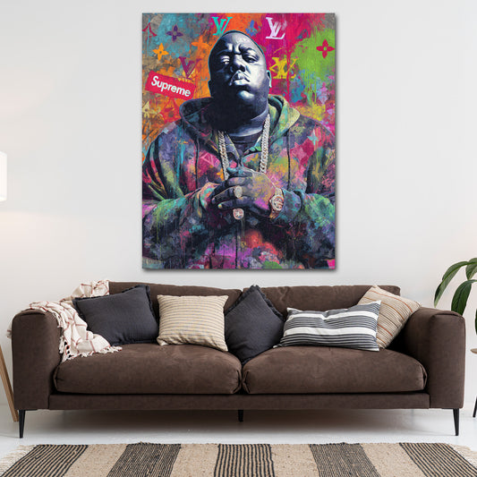 Pop Art Biggie icona hip hop moda urbana quadro