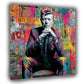 Pop Art Bowie ritratto elegante con sfondo colorato quadro