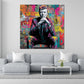 Pop Art Bowie ritratto elegante con sfondo colorato quadro