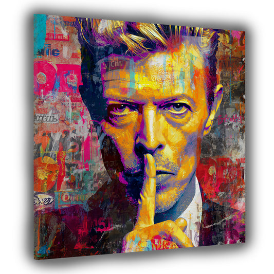 Pop Art Bowie ritratto silenzioso con colori accesi quadro