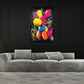 Pop art cane palloncino colori vivaci neon design astratto quadro