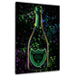 Pop Art champagne lusso colori fluo arte moderna quadro