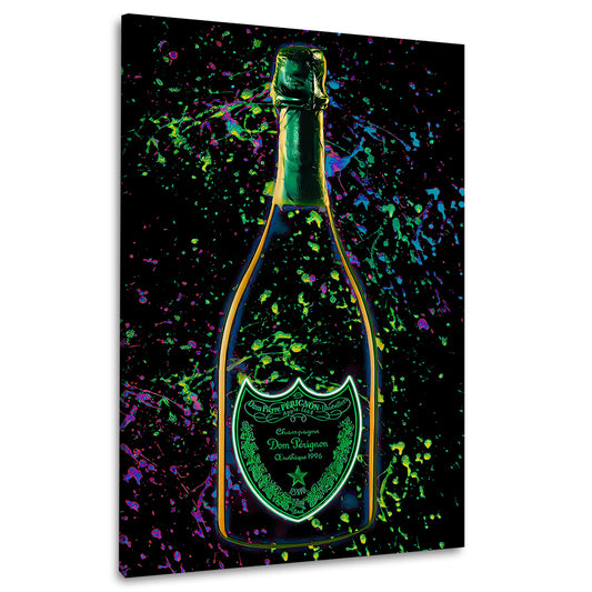 Pop Art champagne lusso colori fluo arte moderna quadro